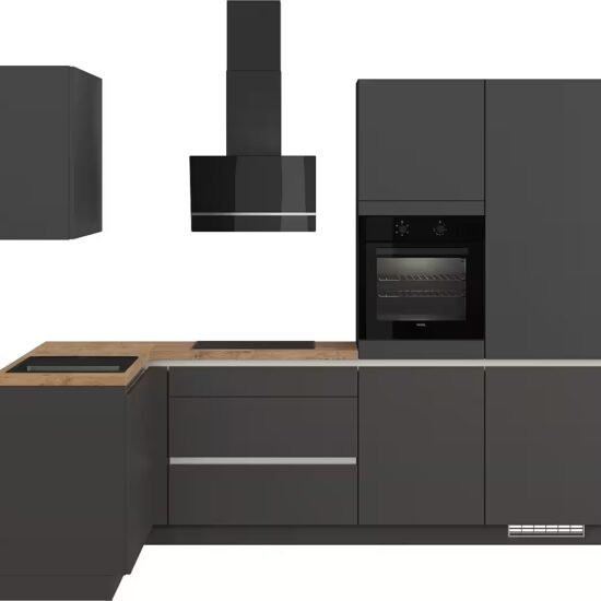 IMPULS KÜCHEN Winkelküche "Dublin", Anti Fingerprint Oberfläche, Schubkästen mit Soft-Close, vormontiert, wahlweise mit E-Geräten, mit Vollauszug, Breite 460 cm – Image 11