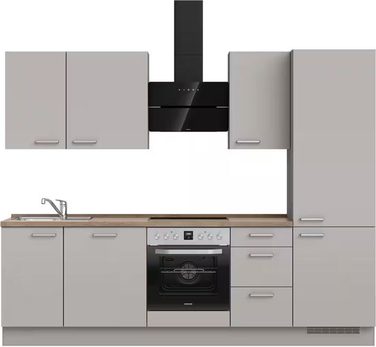 nobilia® Küchenzeile "Touch II", NEU: individuell anpassbar mit gratis Profi-Beratung, vormontiert, Breite 270 cm, Ausrichtung wählbar, wahlw. mit E-Geräten