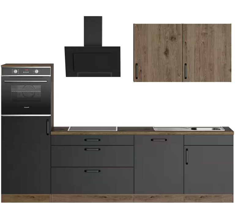 wiho Küchen Küchenzeile Elba, wahlweise mit Hanseatic E-Geräten, Breite 280 cm