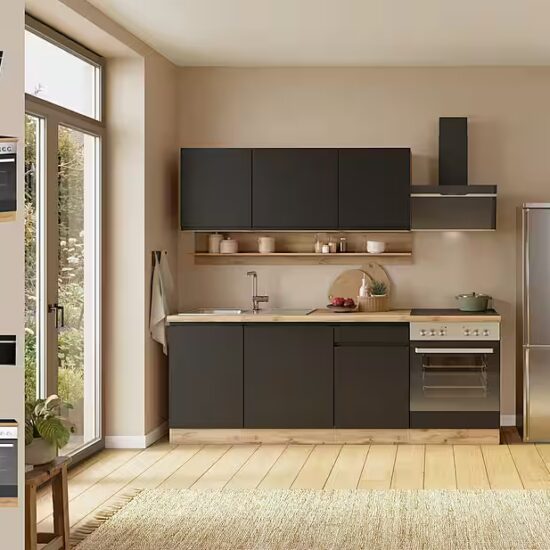 KOCHSTATION Küchenzeile KS-Virginia,neu in verbesserter Ausführung, Breite 220 cm, Soft-Close, wahlweise mit E-Geräten – Image 9