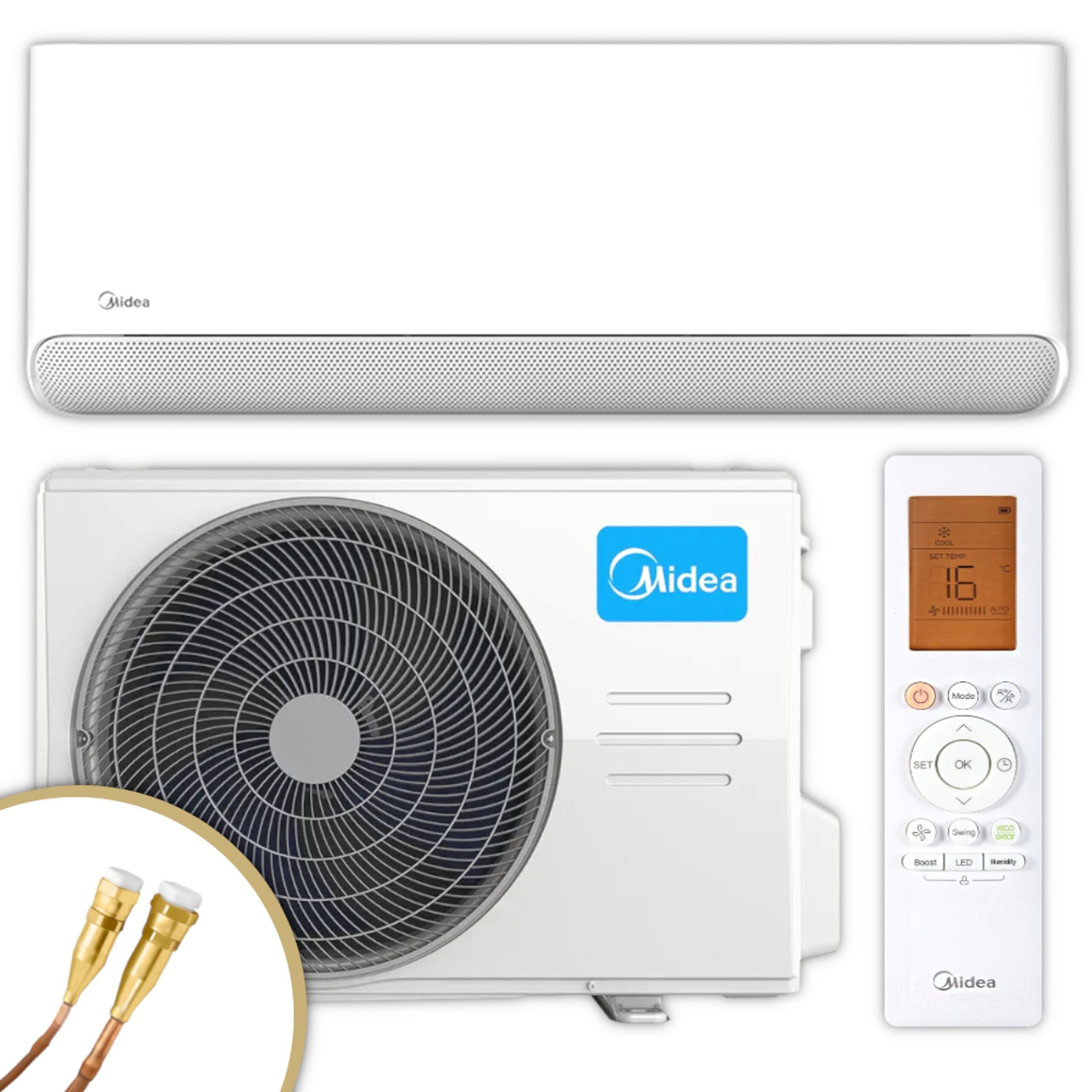 Midea Split-Klimaanlage BreezelessE MSCB1BU-09HRFN8-ME + MOX103-09HFN8-ME – Image 4