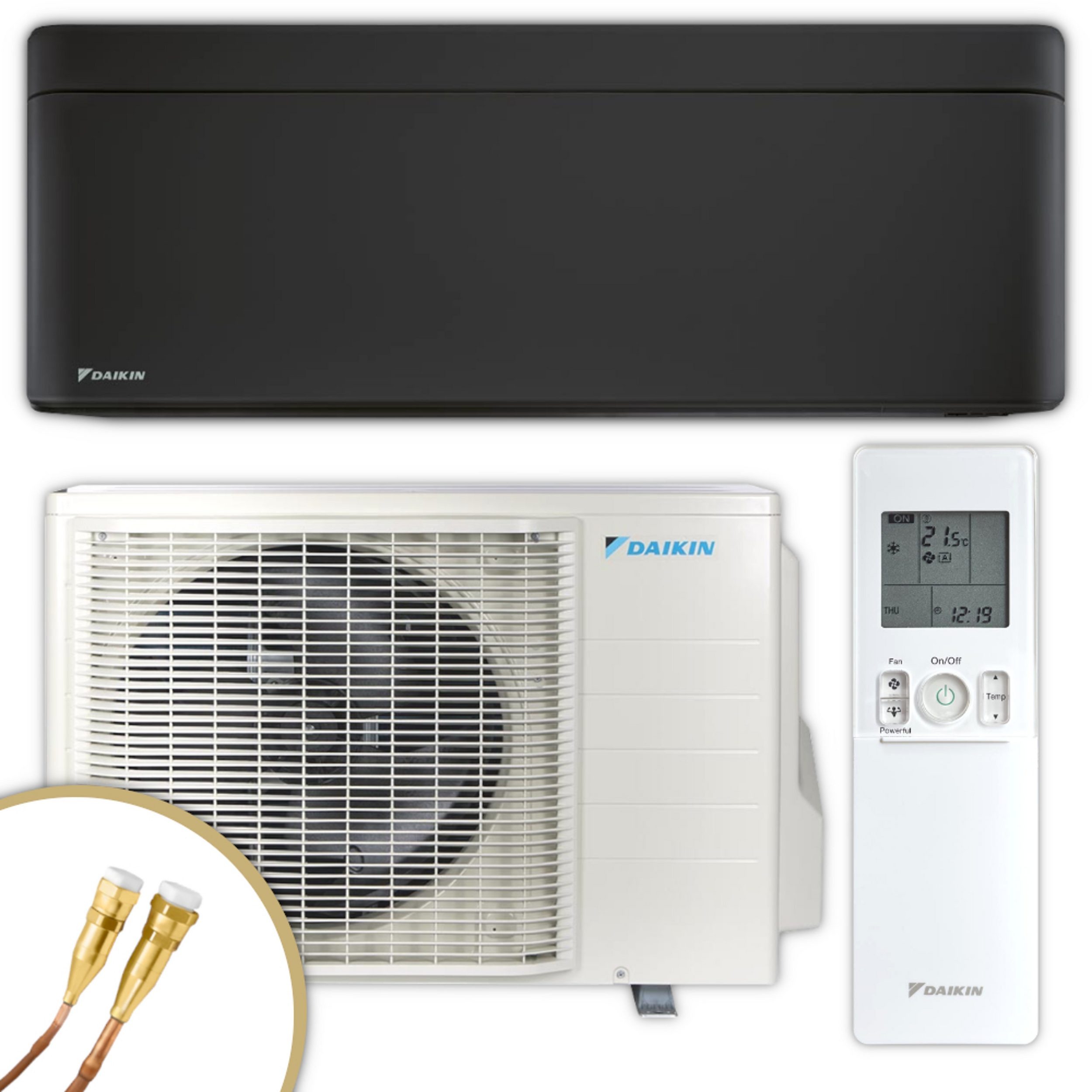 Daikin Nepura Stylish FTXTA30CB + RXTA30C – Premium Split-Klimaanlage mit Quick-Connect in Mattschwarz – Image 6