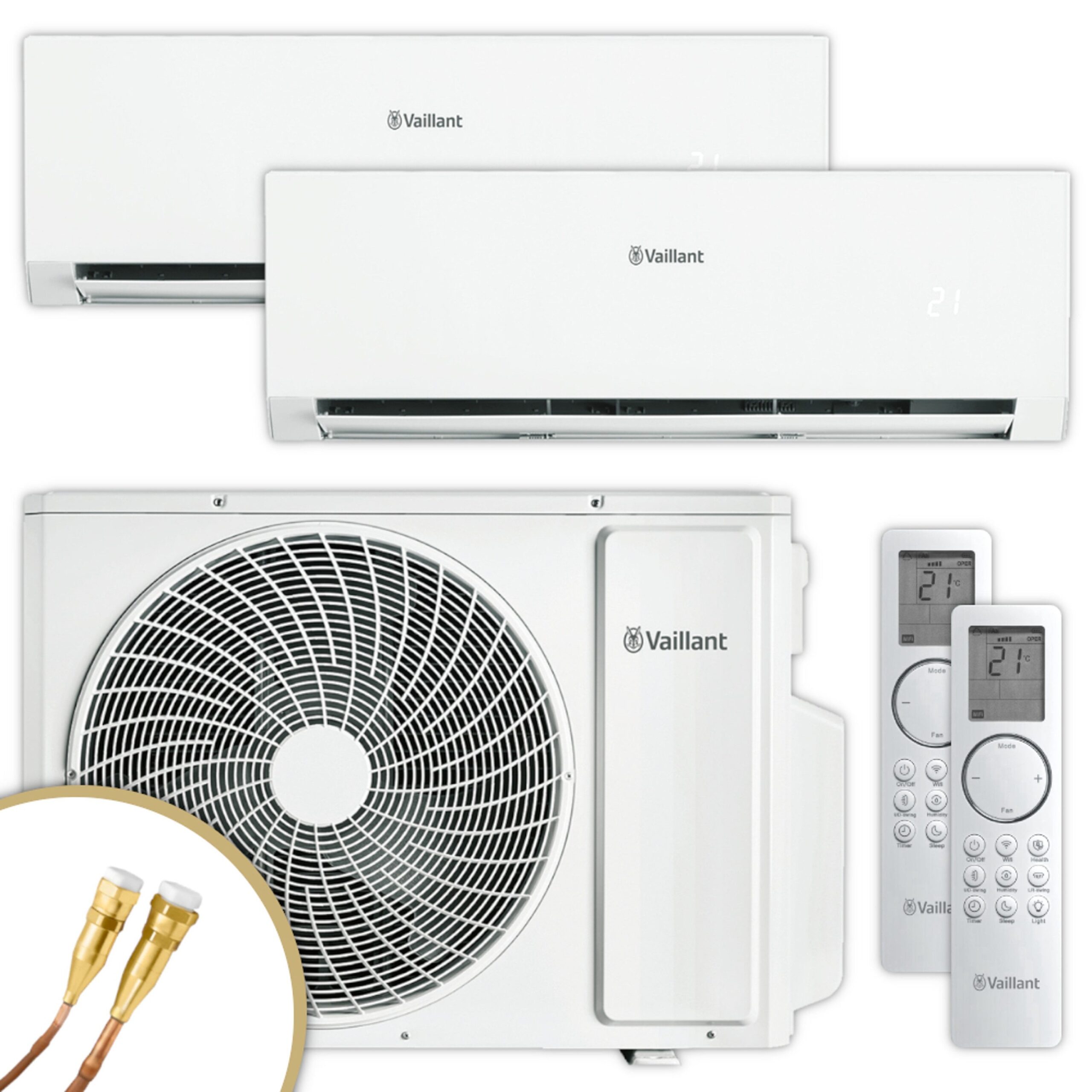 Multisplit-Klimaanlage Vaillant VAM1-050A2NO + 2× VAIP1-025WNI – Image 1