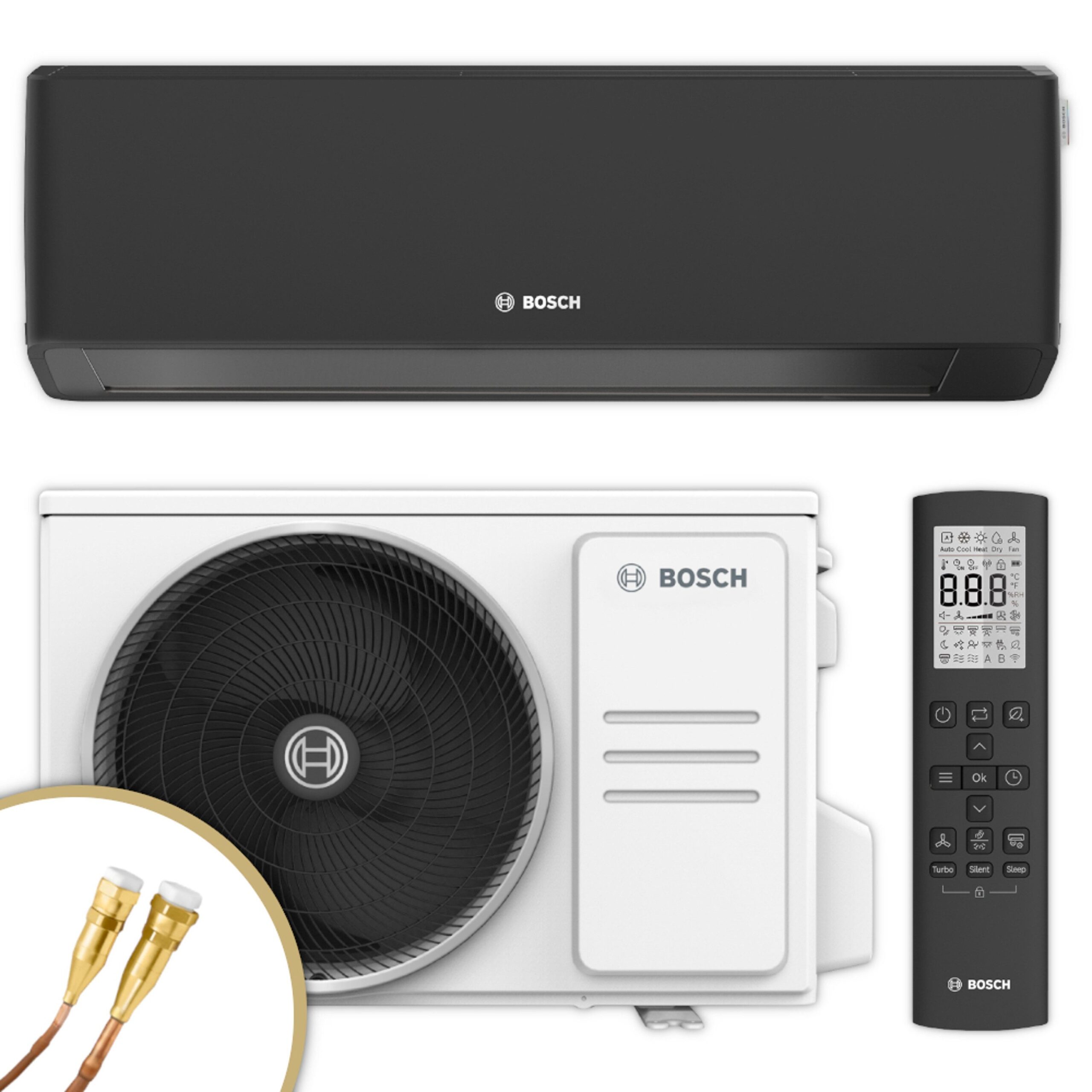 Split-Klimaanlage Bosch CL7000i-Set 35 EB – Elegante 3,4-kW-Klimaanlage in Schwarz – Image 4