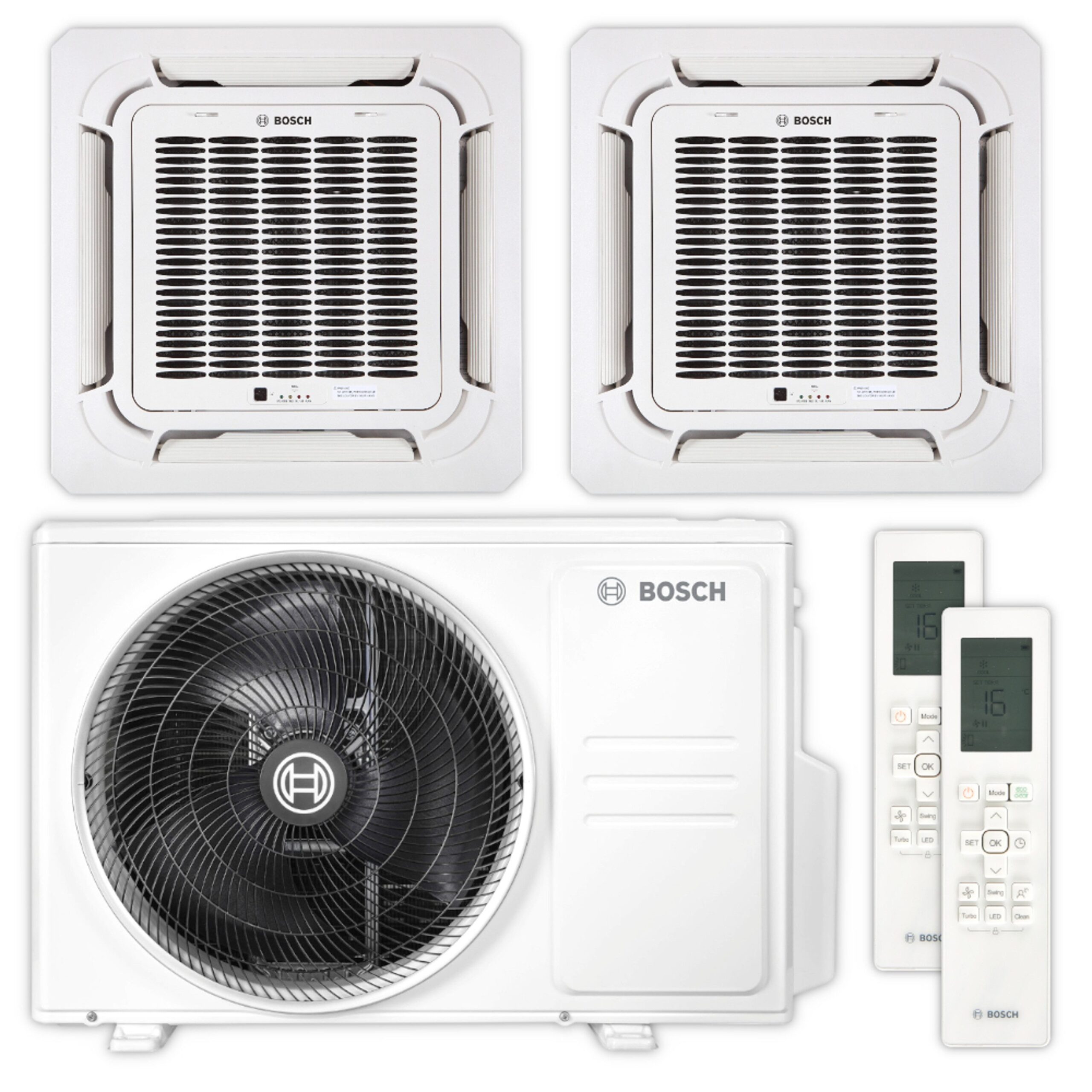 Split-Klimaanlage Bosch CL5000M 53/2 E + CL5000iM 4CC 26 E / CL5000iU 4CC 35 E – Multisplit-System – Image 1