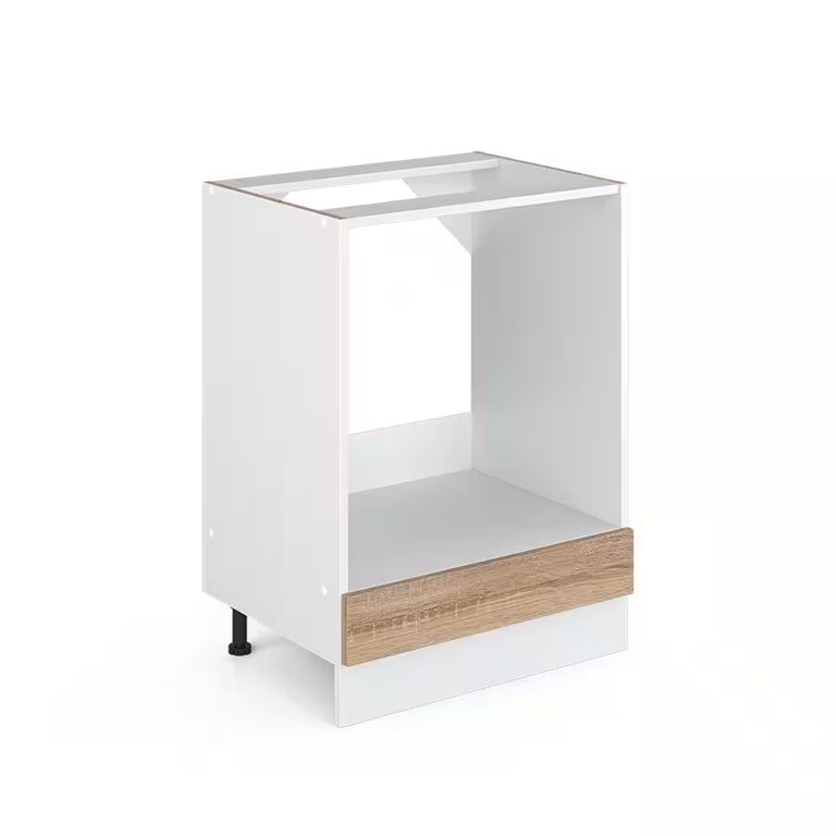 Vicco Herdumbauschrank R-Line, Weiß Hochglanz/Weiß, 60 cm ohne Arbeitsplatte (1-St)