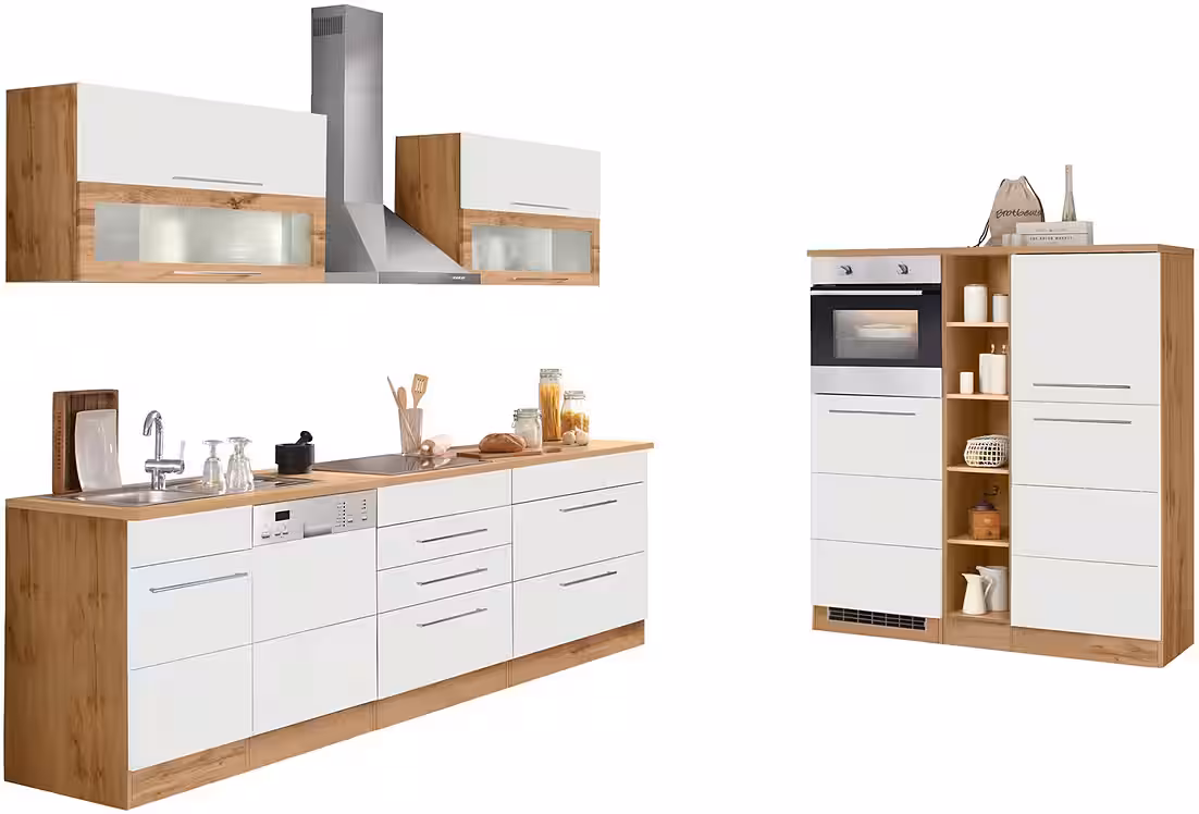 KOCHSTATION Küchenzeile KS-Wien, Breite 440 cm, wahlweise mit E-Geräten und Induktion – Image 3