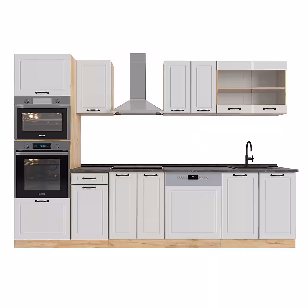 Vicco Küchenzeile R-Line, Anthrazit Hochglanz/Goldkraft Eiche, Ohne Arbeitsplatten – Image 5