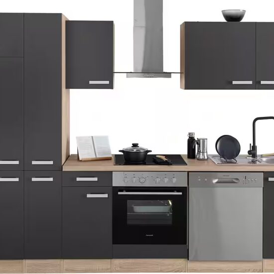 OPTIFIT Küchenzeile Leer Breite 300 cm, mit Hanseatic E-Geräten, inkl. Kühlschrank – Image 2