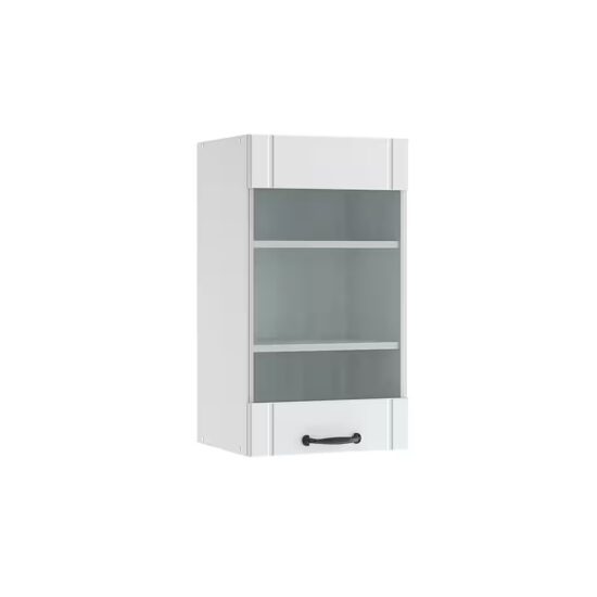 Vicco Glashängeschrank Fame-Line, Weiß Hochglanz/Weiß, 40 cm (1-St) – Image 2