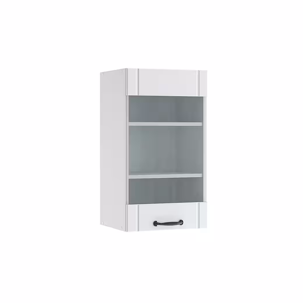 Vicco Glashängeschrank Fame-Line, Weiß Hochglanz/Weiß, 40 cm (1-St) – Image 2