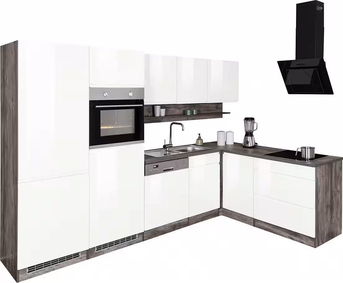 KOCHSTATION Winkelküche KS-Virginia,neu in verbesserter Ausführung, Stellbreite 290/190 cm cm, Soft-Close, wahlweise mit Induktion – Image 7