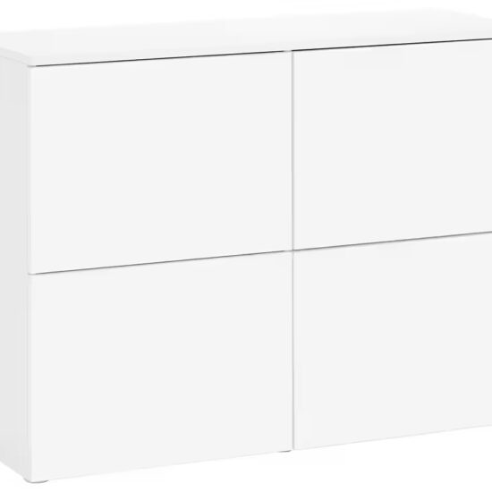 borchardt Möbel Kommode Rova, Sideboard mit 4 Türen, Praktische Push-to-open-Funktion, verstellbare Böden, Breite 93 cm – Image 4