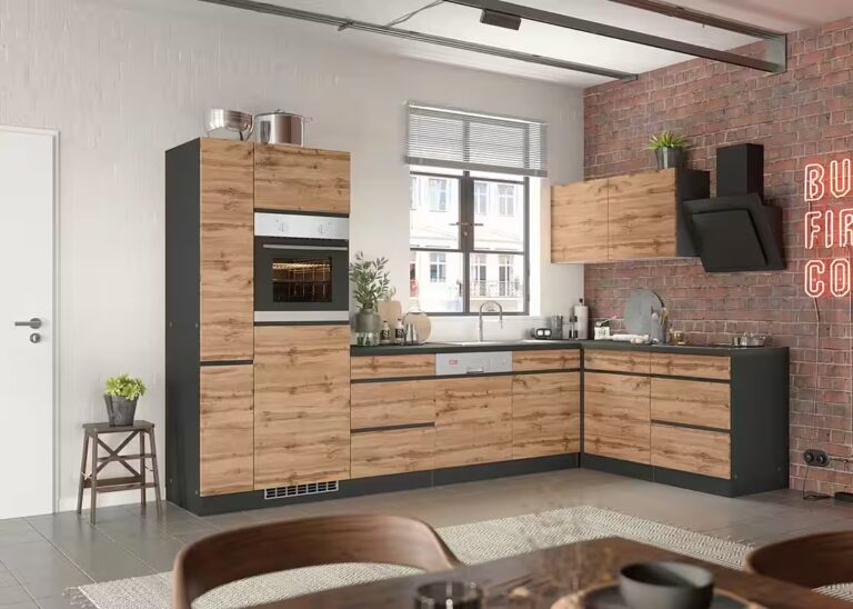 KOCHSTATION Winkelküche KS-Riesa, Stellbreite 330/180 cm, ohne E-Geräte
