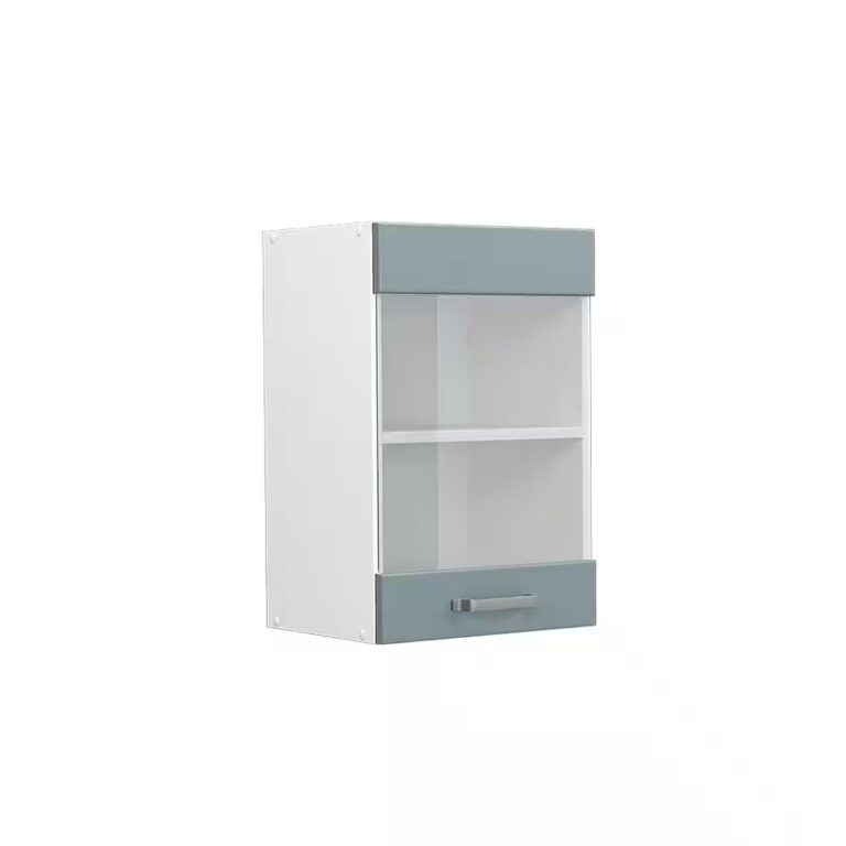 Vicco Glashängeschrank R-Line, Blau-Grau/Weiß, 40 cm (1-St)