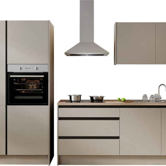 BASIC by Balculina Küchenzeile Isis B/T/H 335x60x210 cm, Breite 273 cm, wahlweise mit E-Geräten und Induktionskochfeld – Image 1