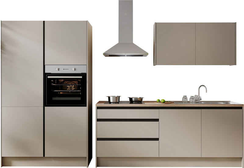 BASIC by Balculina Küchenzeile Isis B/T/H 335x60x210 cm, Breite 273 cm, wahlweise mit E-Geräten und Induktionskochfeld – Image 1