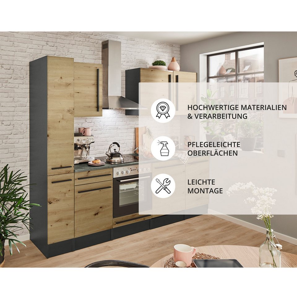 BASIC by Balculina Küchenzeile Jazz, Breite 250 cm, wahlweise mit E-Geräten – Image 4