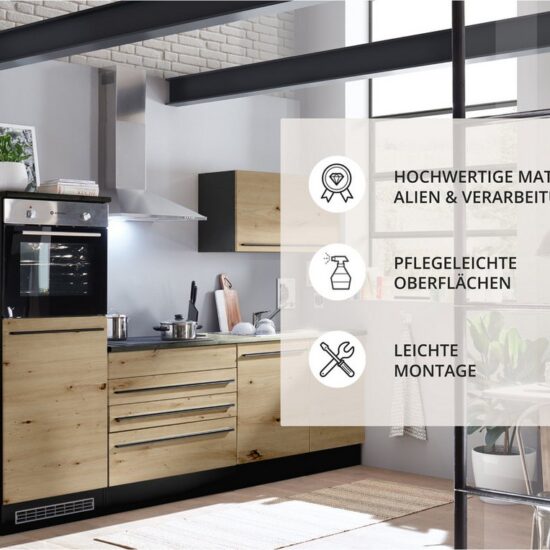 BASIC by Balculina Küchenzeile Jazz, Breite 260 cm, wahlweise mit E-Geräten – Image 6