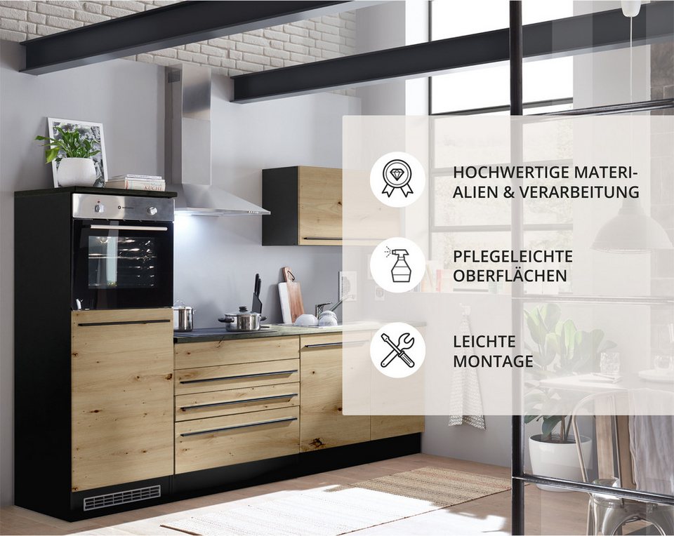 BASIC by Balculina Küchenzeile Jazz, Breite 260 cm, wahlweise mit E-Geräten – Image 6