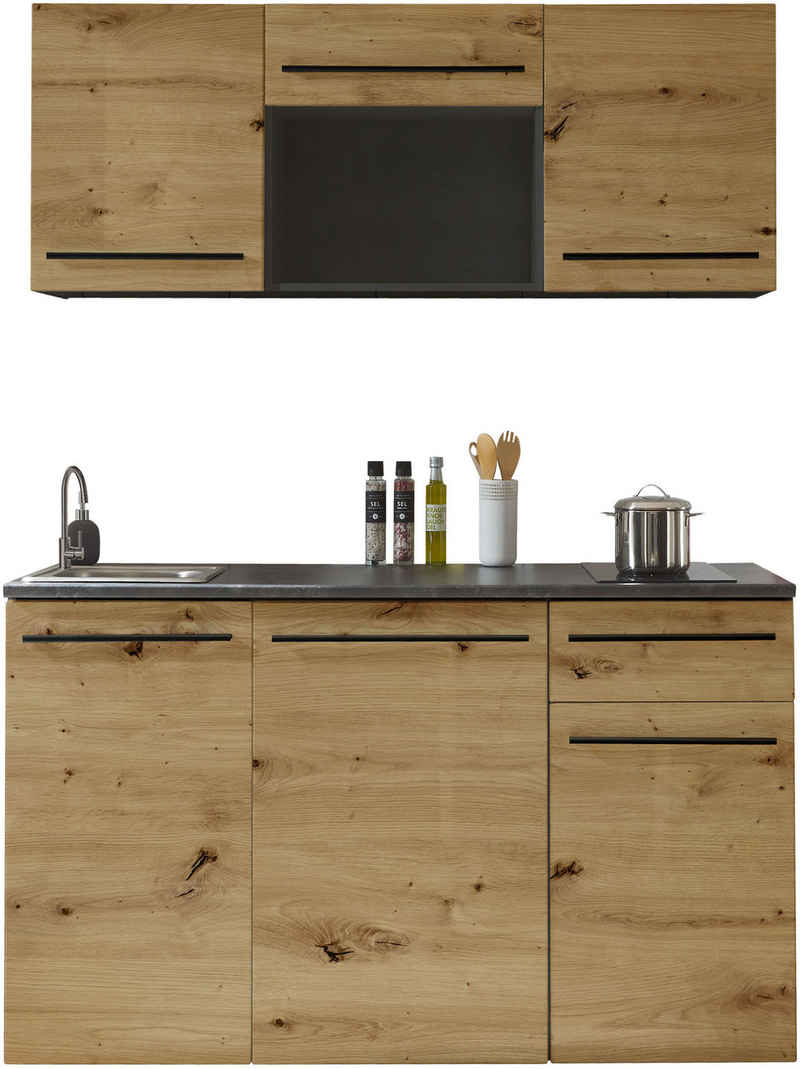 BASIC by Balculina Pantryküche Jazz Singleküche, Breite 160 cm, wahlweise mit E-Geräten und Mikrowelle – Image 1