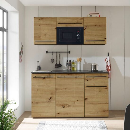 BASIC by Balculina Pantryküche Jazz Singleküche, Breite 160 cm, wahlweise mit E-Geräten und Mikrowelle – Image 2