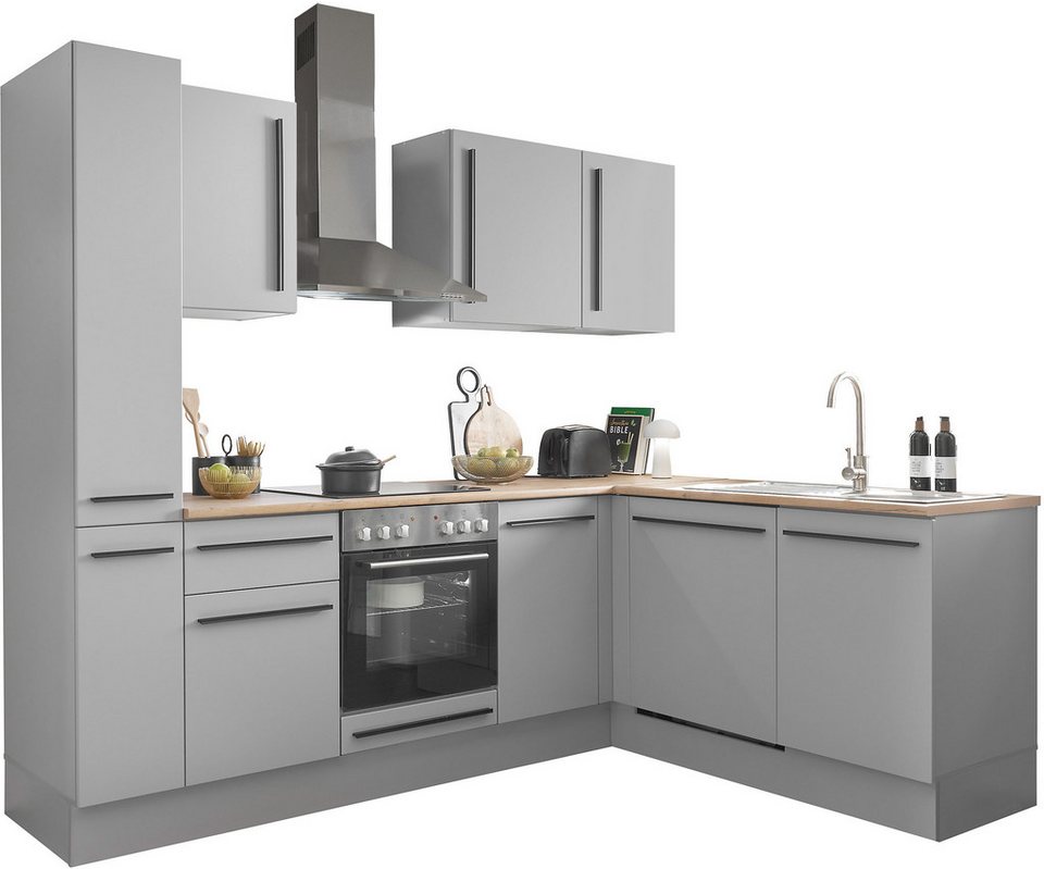 BASIC by Balculina Winkelküche Denver, Küche BxHxT 250/115 x 211 x 60, Breite 250 cm, wahlweise mit E-Geräten und Induktion – Image 1