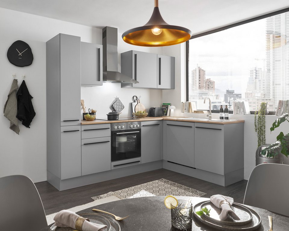 BASIC by Balculina Winkelküche Denver, Küche BxHxT 250/115 x 211 x 60, Breite 250 cm, wahlweise mit E-Geräten und Induktion – Image 2
