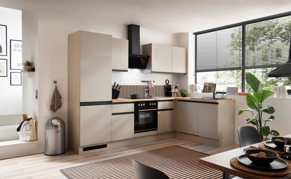 BASIC by Balculina Winkelküche Nizza B/H/T 280x211x60 cm, Breite 280 cm, wahlweise mit E-Geräten und Induktionskochfeld – Image 2