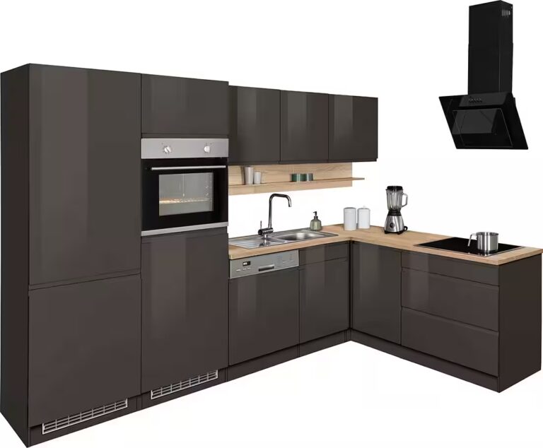 KOCHSTATION Winkelküche KS-Virginia,neu in verbesserter Ausführung, Stellbreite 290/190 cm cm, Soft-Close, wahlweise mit Induktion