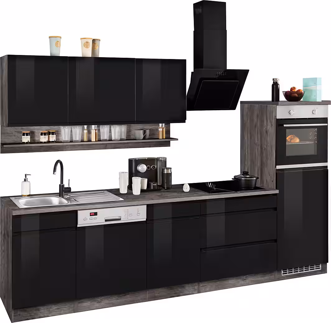 KOCHSTATION Küchenzeile KS-Virginia,neu in verbesserter Ausführung, Breite 300 cm, Soft-Close, wahlweise mit E-Geräten – Image 10