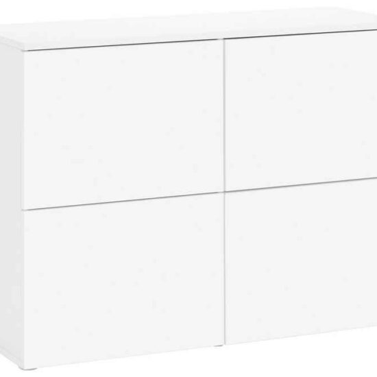 borchardt Möbel Kommode Rova, Sideboard mit 4 Türen, Praktische Push-to-open-Funktion, verstellbare Böden, Breite 93 cm – Image 1
