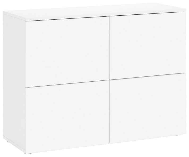 borchardt Möbel Kommode Rova, Sideboard mit 4 Türen, Praktische Push-to-open-Funktion, verstellbare Böden, Breite 93 cm – Image 1