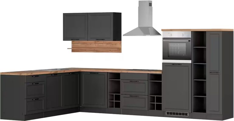 KOCHSTATION Winkelküche KS-Lana, Stellbreite 240/360 cm, wahlweise mit E-Geräten