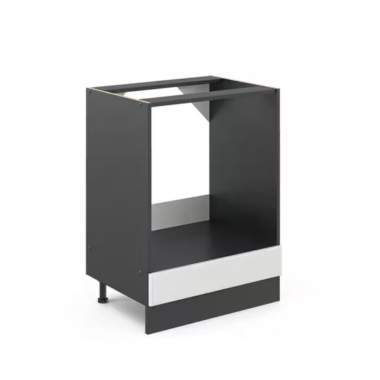 Vicco Herdumbauschrank R-Line, Schwarz Hochglanz/Anthrazit, 60 cm ohne Arbeitsplatte (1-St) – Image 5