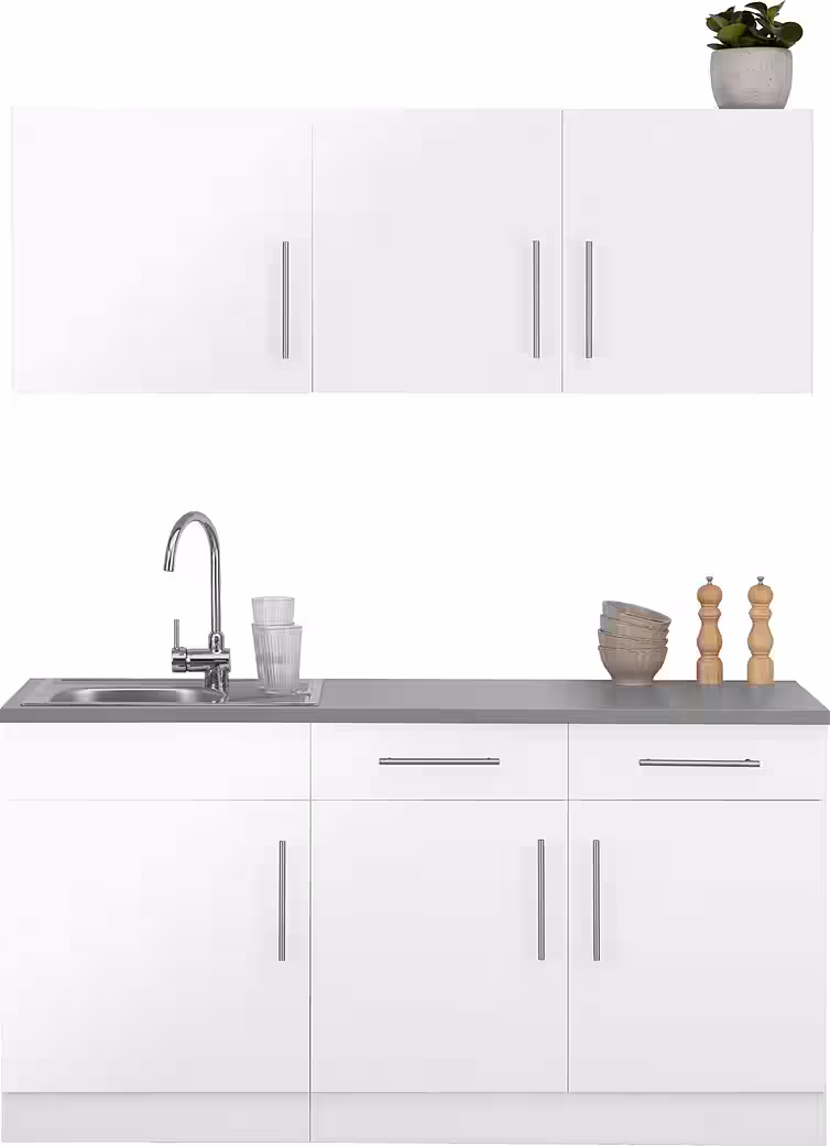 wiho Küchen Pantryküche Cali, ohne E-Geräte, Breite 160 cm