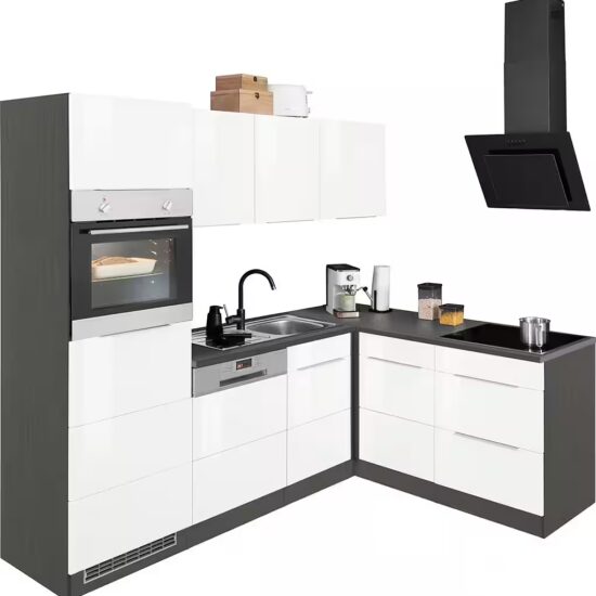 KOCHSTATION Winkelküche KS-Brindisi, Stellbreite 230/170 cm, wahlweise mit E-Geräten, mit MDF-Fronten – Image 10