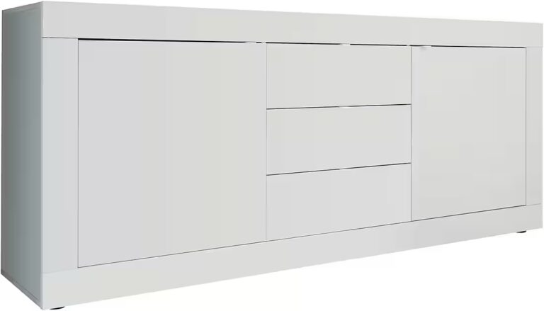 Home affaire Sideboard Basic Breite 210 cm, Kommode 2 Türen, 3 Schubkästen, Anrichte, Metallgriff, moderne Rahmenoptik, viel Stauraum, Farbauswahl