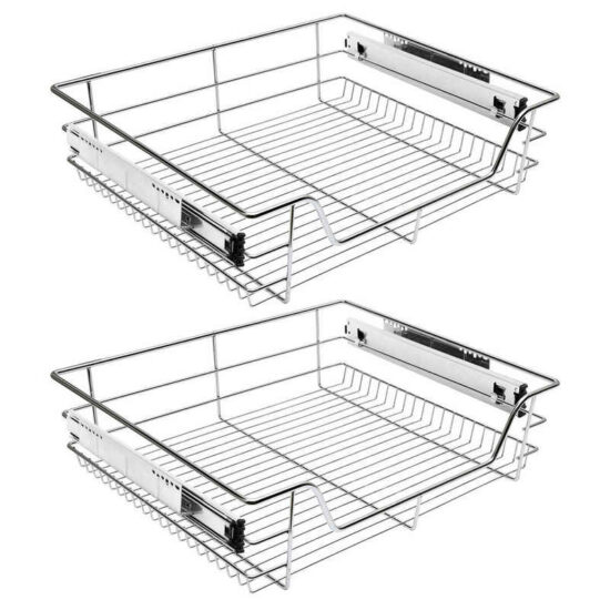 Clanmacy Schublade 2/4/6x 30-60cm Küchenschublade Schrankauszug Teleskopschublade – Image 1