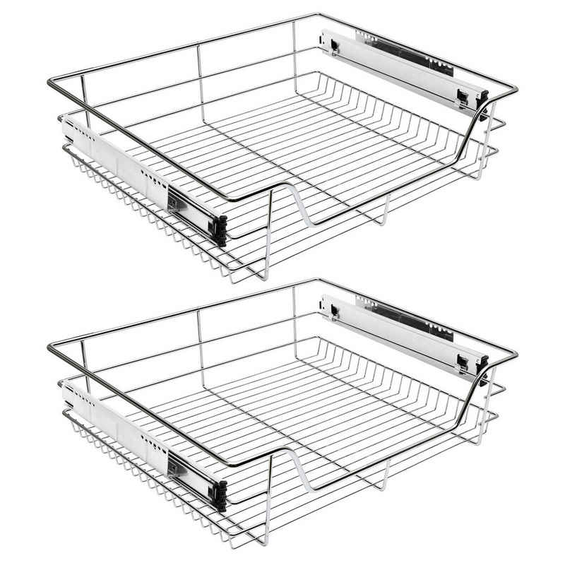 Clanmacy Schublade 2/4/6x 30-60cm Küchenschublade Schrankauszug Teleskopschublade – Image 1