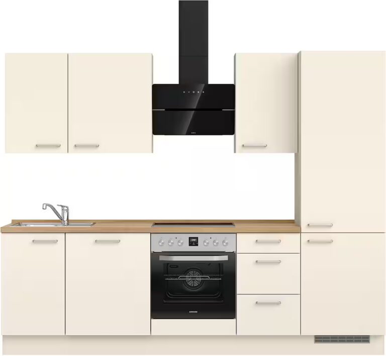 nobilia® Küchenzeile "Touch II", NEU: individuell anpassbar mit gratis Profi-Beratung, vormontiert, Breite 270 cm, Ausrichtung wählbar, wahlw. mit E-Geräten