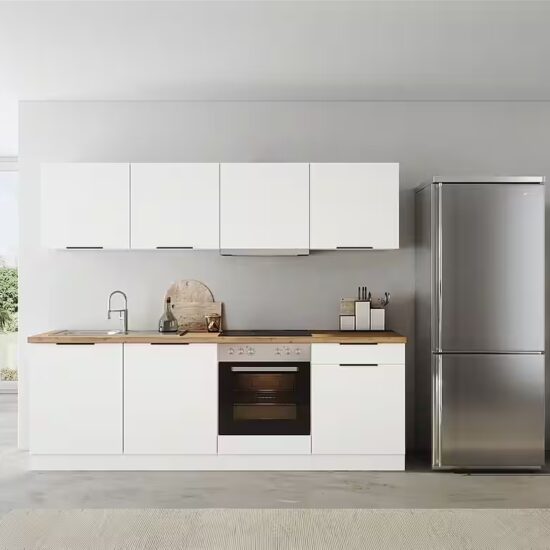 KOCHSTATION Küchenzeile KS-Lagos2, Breite 240 cm, wahlweise mit E-Geräten, mit 38mm starker Arbeitsplatte – Image 7