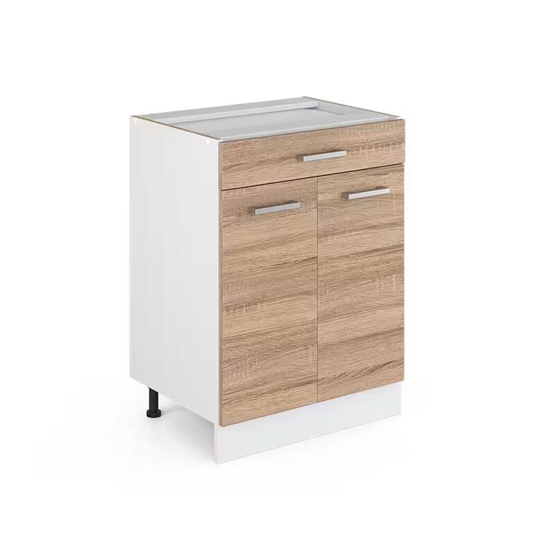 Vicco Unterschrank R-Line, Weiß Landhaus/Weiß, 60 cm mit Schubladen, ohne Arbeitsplatte (1-St)