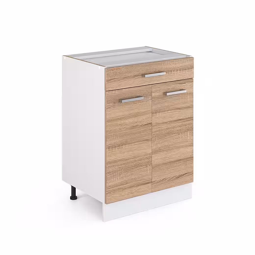 Vicco Unterschrank R-Line, Weiß Landhaus/Weiß, 60 cm mit Schubladen, ohne Arbeitsplatte (1-St) – Image 5