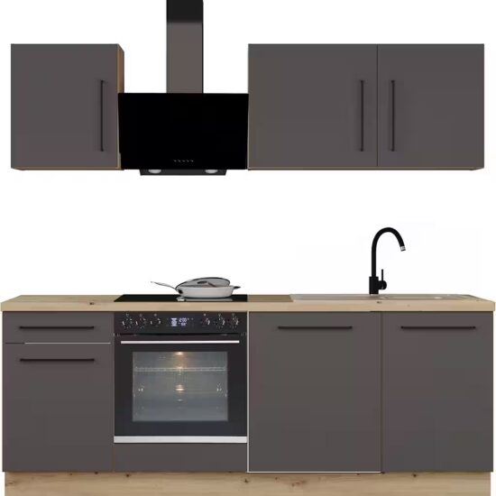 KOCHSTATION Küchenzeile KS-Nova, Breite 220 cm, wahlweise mit Hanseatic-E-Geräten – Image 8