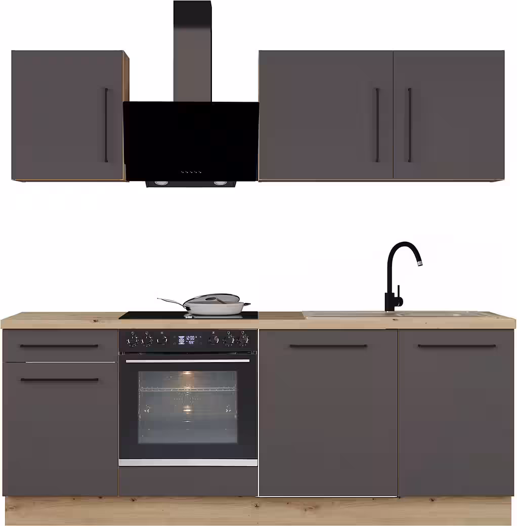 KOCHSTATION Küchenzeile KS-Nova, Breite 220 cm, wahlweise mit Hanseatic-E-Geräten – Image 8