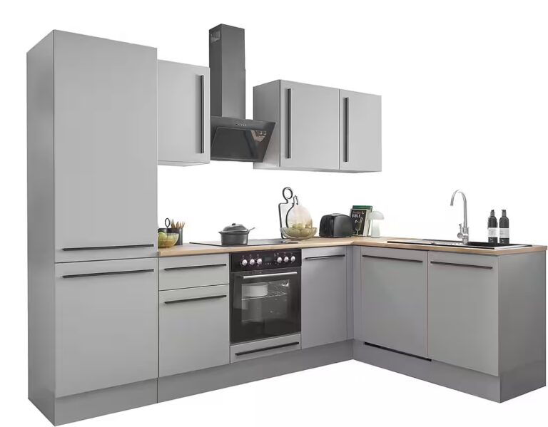 BASIC by Balculina Winkelküche Denver, Küche BxHxT 280/115 x 211 x 60, Breite 280 cm, wahlweise mit E-Geräten und Induktion
