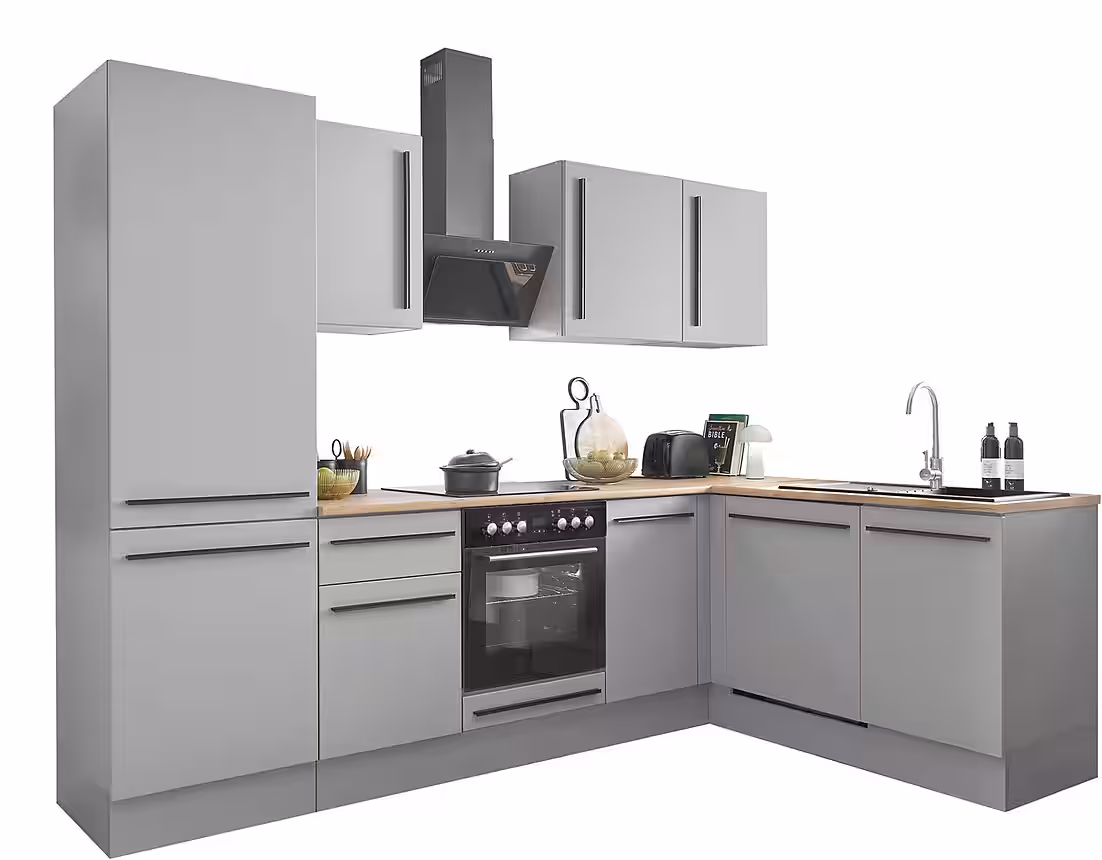 BASIC by Balculina Winkelküche Denver, Küche BxHxT 280/115 x 211 x 60, Breite 280 cm, wahlweise mit E-Geräten und Induktion – Image 2
