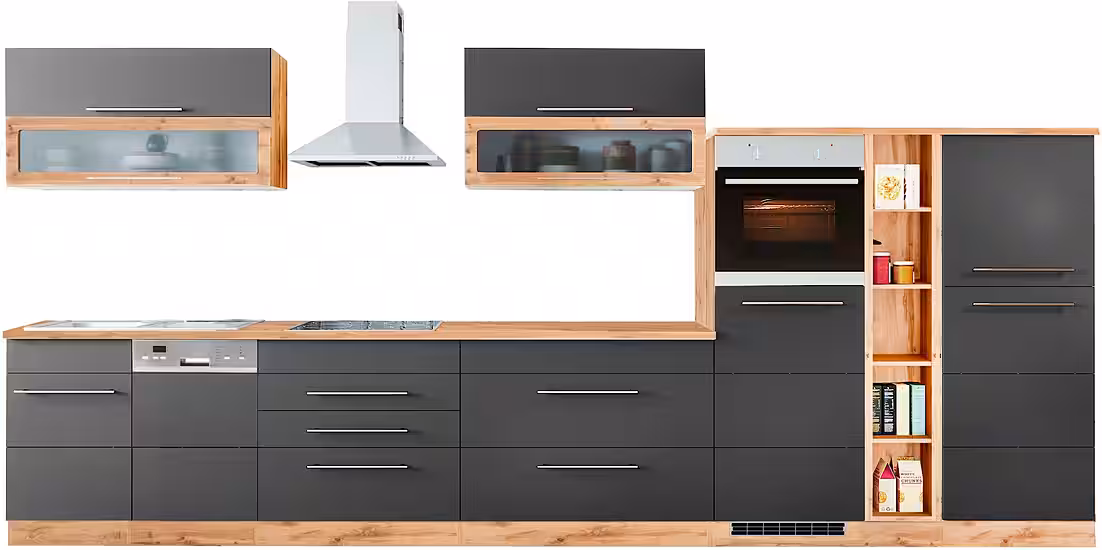 KOCHSTATION Küchenzeile KS-Wien, Breite 440 cm, wahlweise mit E-Geräten und Induktion – Image 12