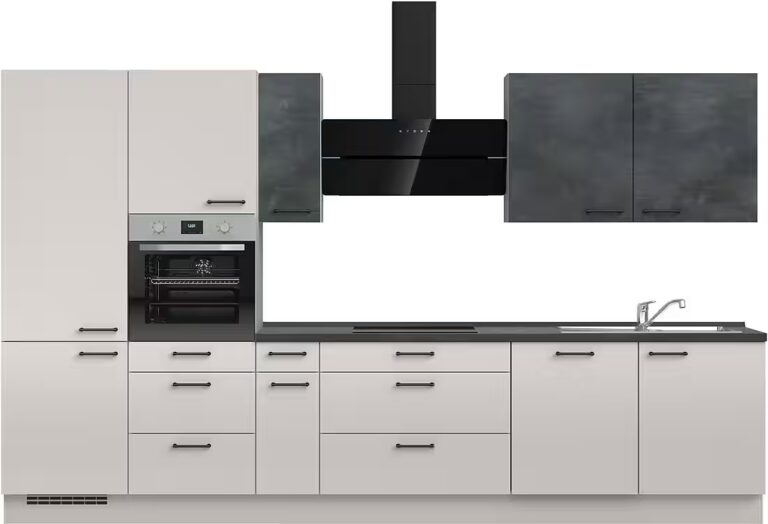 nobilia® Küchenzeile "MIAMI", NEU: individuell anpassbar mit gratis Profi-Beratung, vormontiert, Breite 360 cm, Ausrichtung wählbar, wahlw. mit E-Geräten